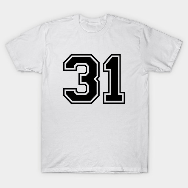 Number 31 Thirty One 31st Birthday Age Anniversary Numeral Black ...